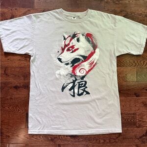 Ōkami Fox Spirit Japanese Graphic Tee